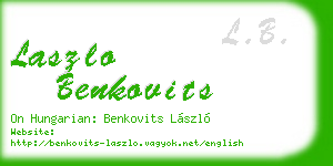 laszlo benkovits business card